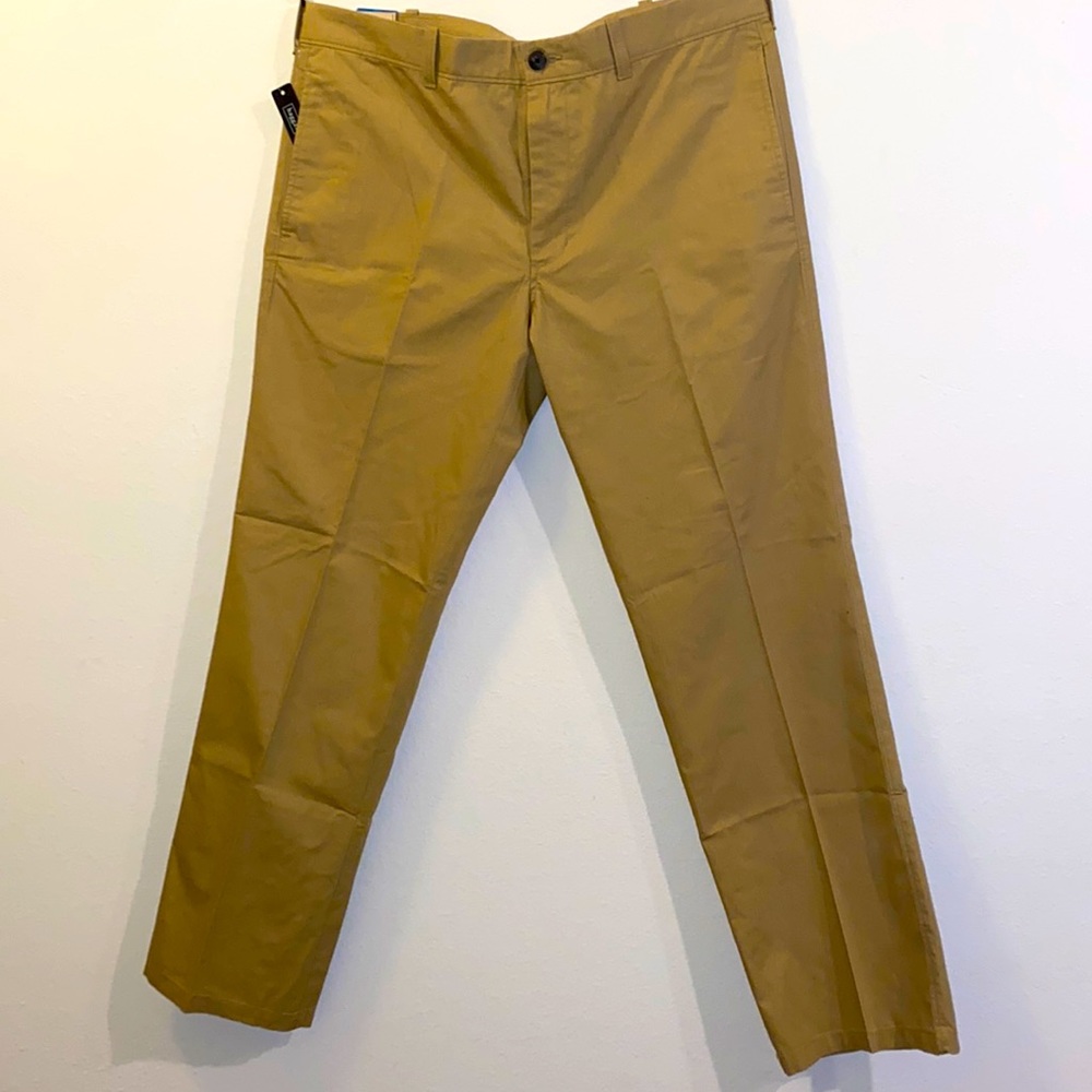 Hagger Mens Vintage Poplin Classic Fit Pants 36x32 Brown